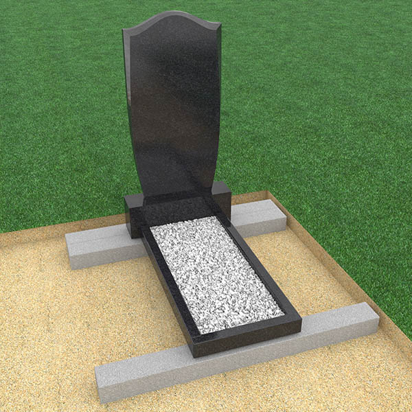 Установка памятника на железобетонные балки