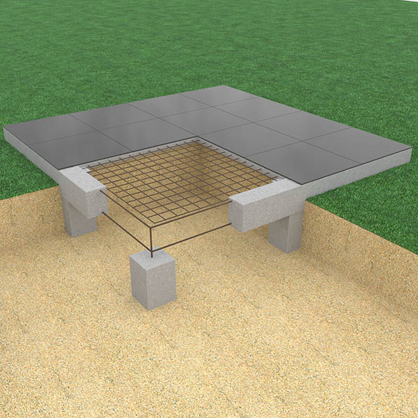 Ленточный фундамент для памятника