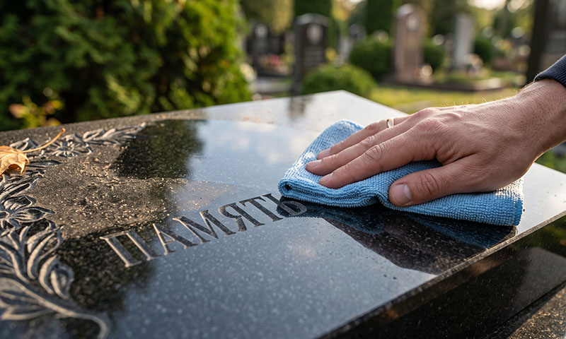 Легкий уход за полированным мемориальным комплексом из гранита
